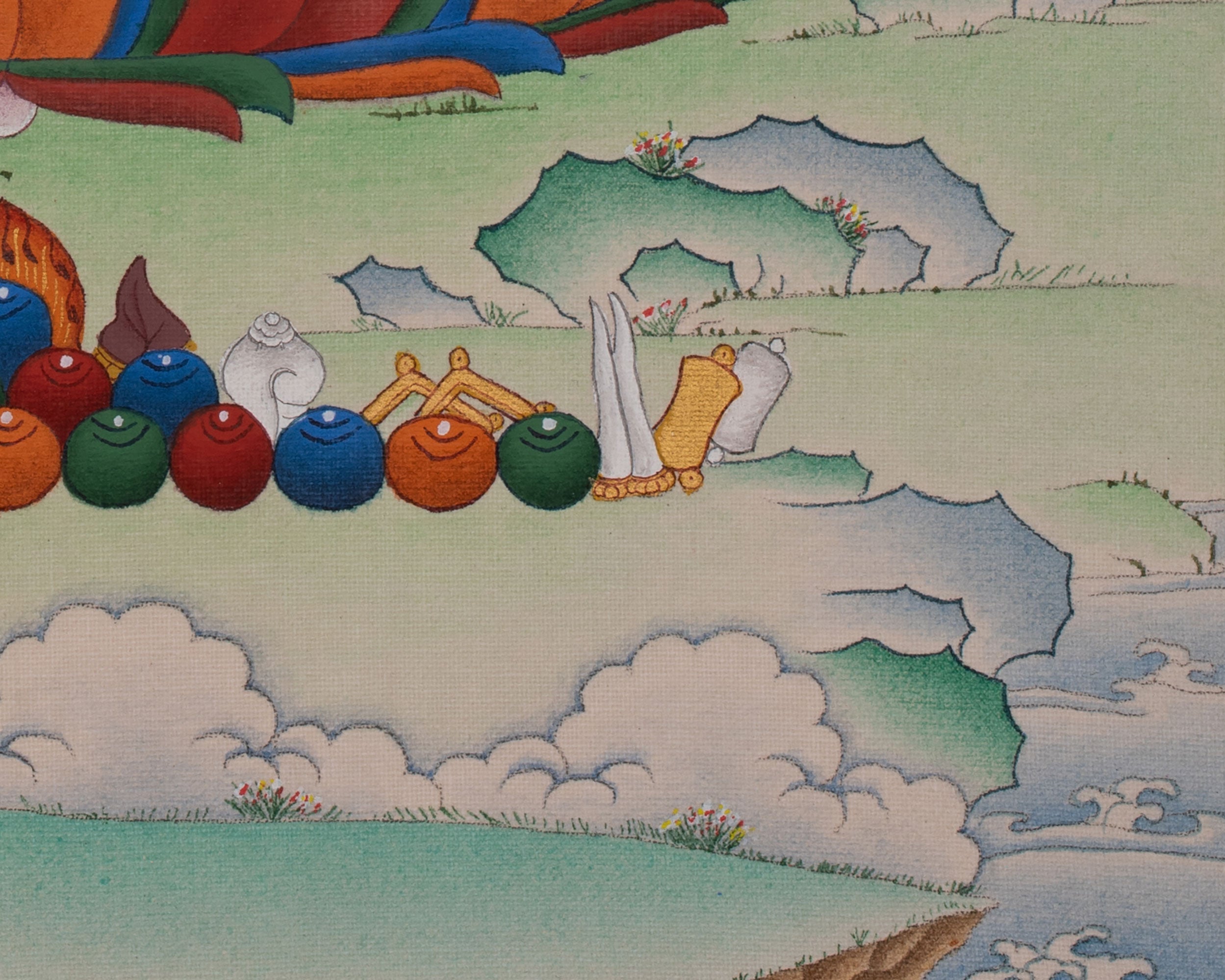 Chenrezig Spiritual Thangka Art | Sacred Representation of Compassion and Wisdom | Home Decor