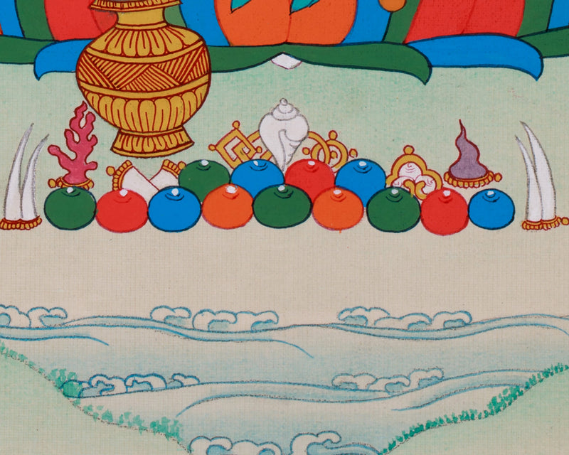 Yellow Dzambhala, The Wealth Deity Thangka