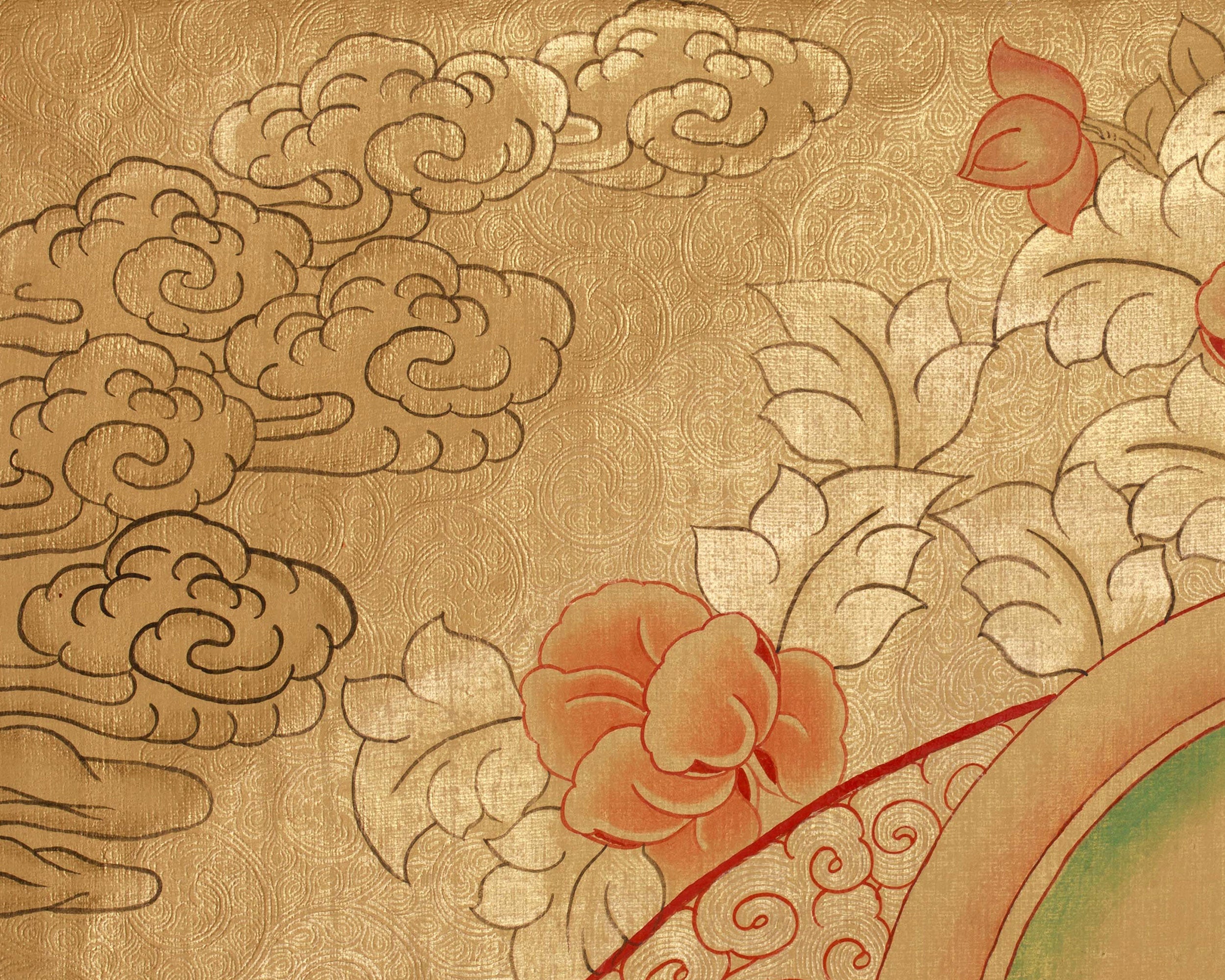 Guru Rinpoche Vajrayana Buddhist Art for Wisdom and Protection | Sacred Padmasambhava Thangka Painting