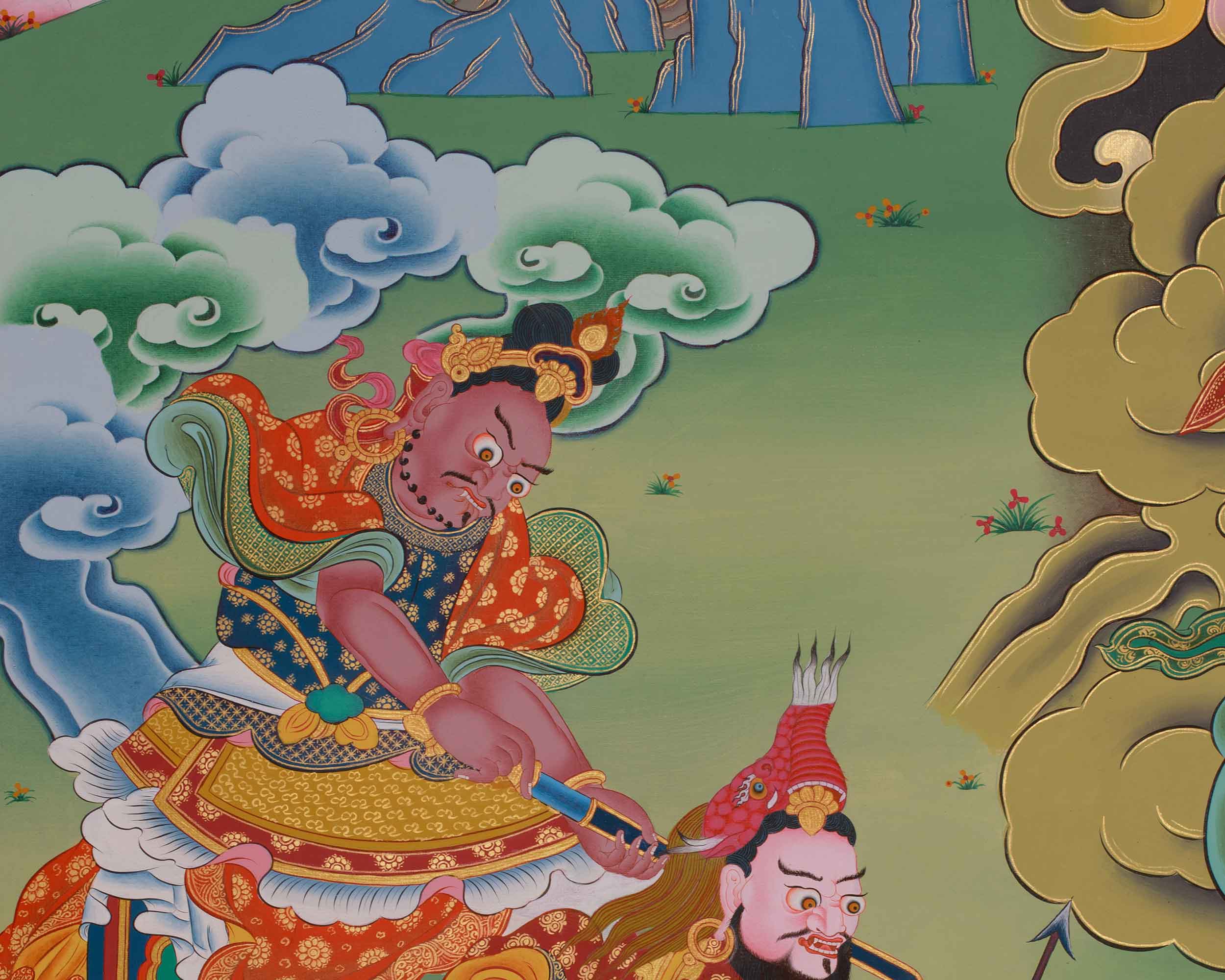 Virudhaka Thangka | Buddhist Guardian King of the South