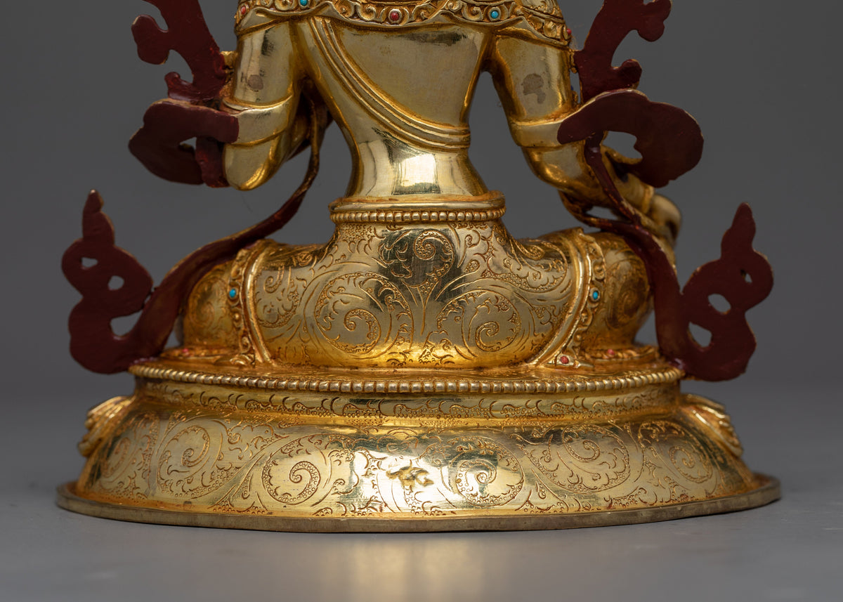 Elegant Green Tara Shri Goddess Statue | A Symbol of Handcrafted Perfection