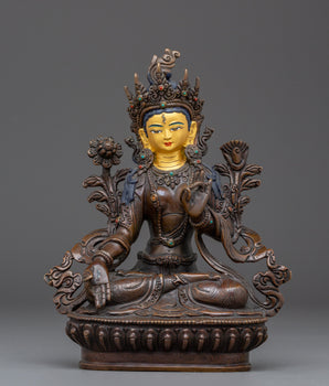 Statue of White Tara: Tibetan Healing Goddess