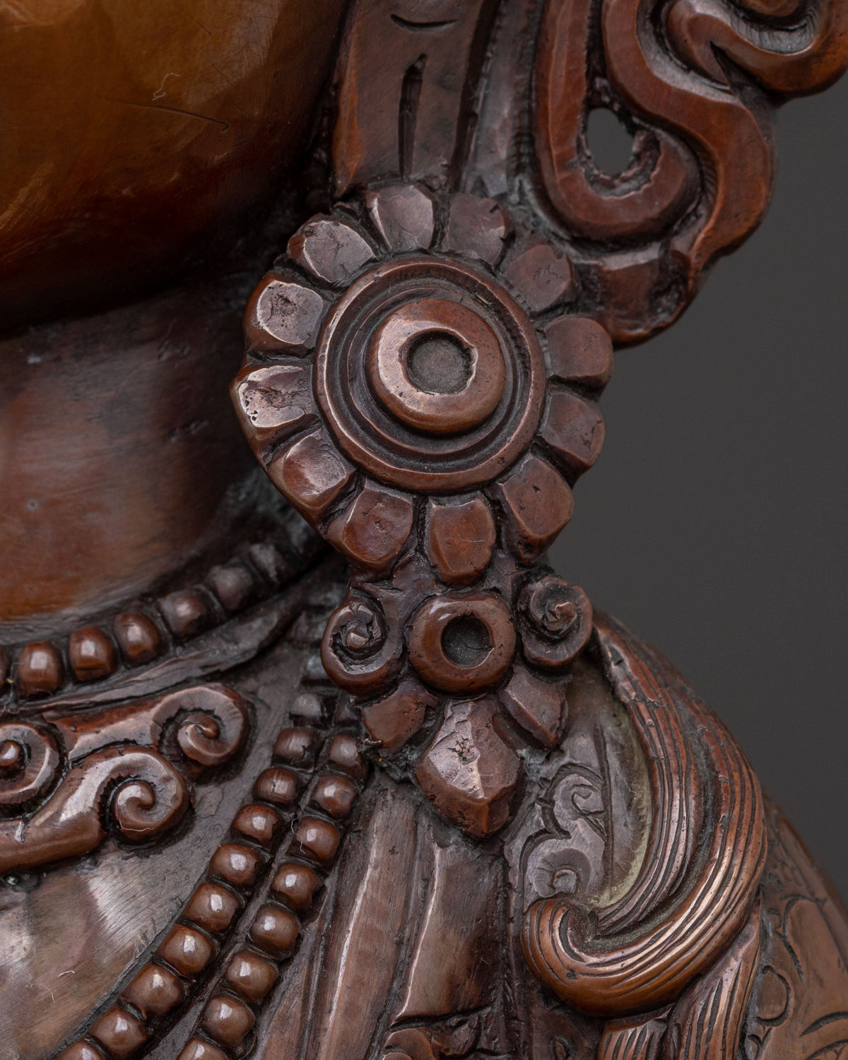 Amitayus Longevity Copper Statue | Home Decor