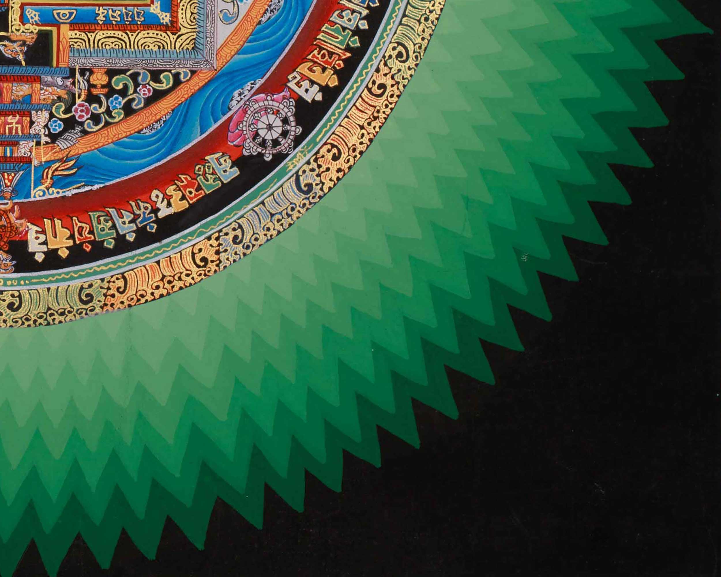 Himalayan Kalachakra Mandala Artwork | Sacred Wheel Of Time Art | Meditation & Spiritual Altar