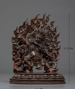 Vajrapani Handmade Oxidized Small Statue | Symbol of Strength and Protection