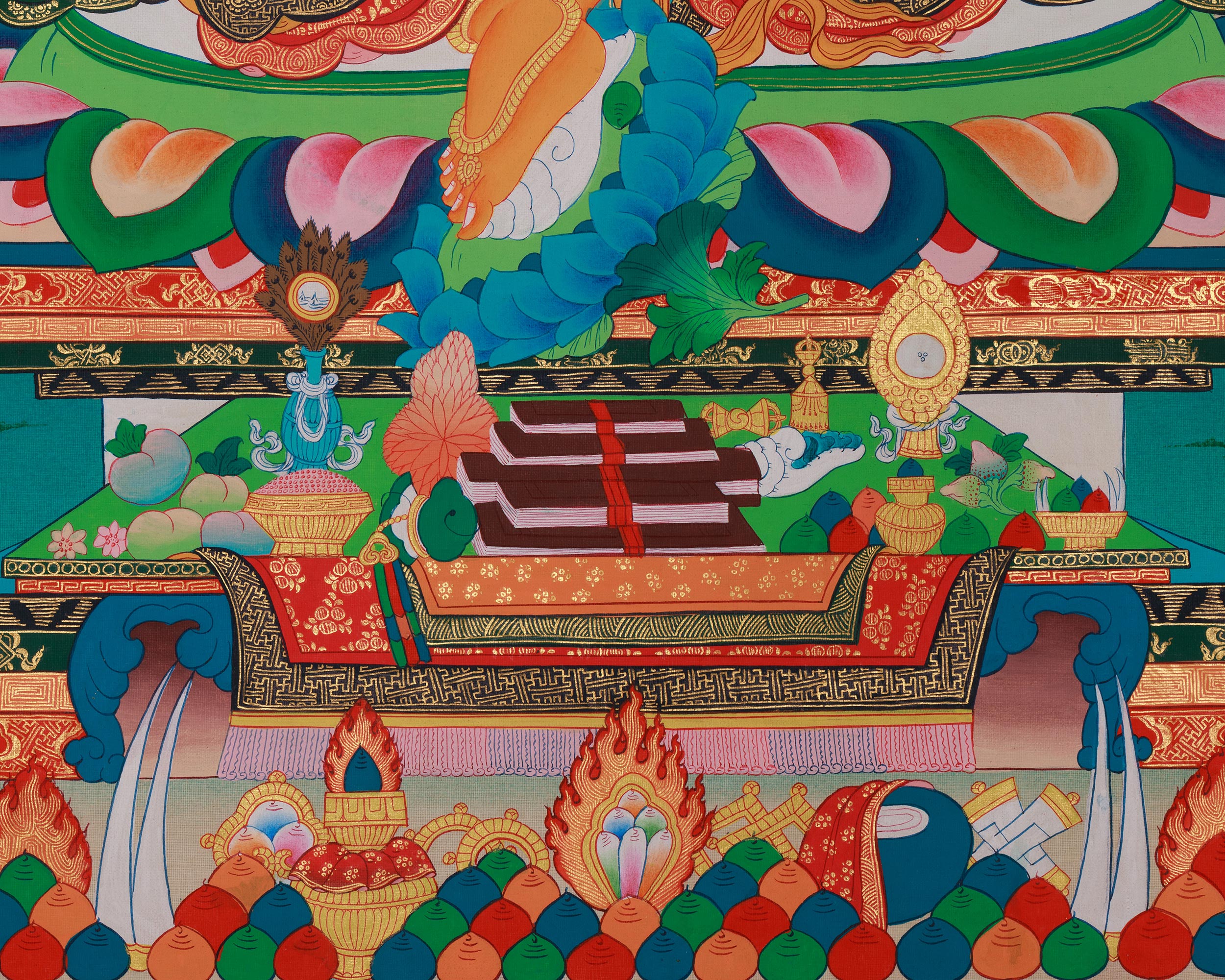 Spiritual Wealth Deity Dzambhala Thangka | Icon of Prosperity