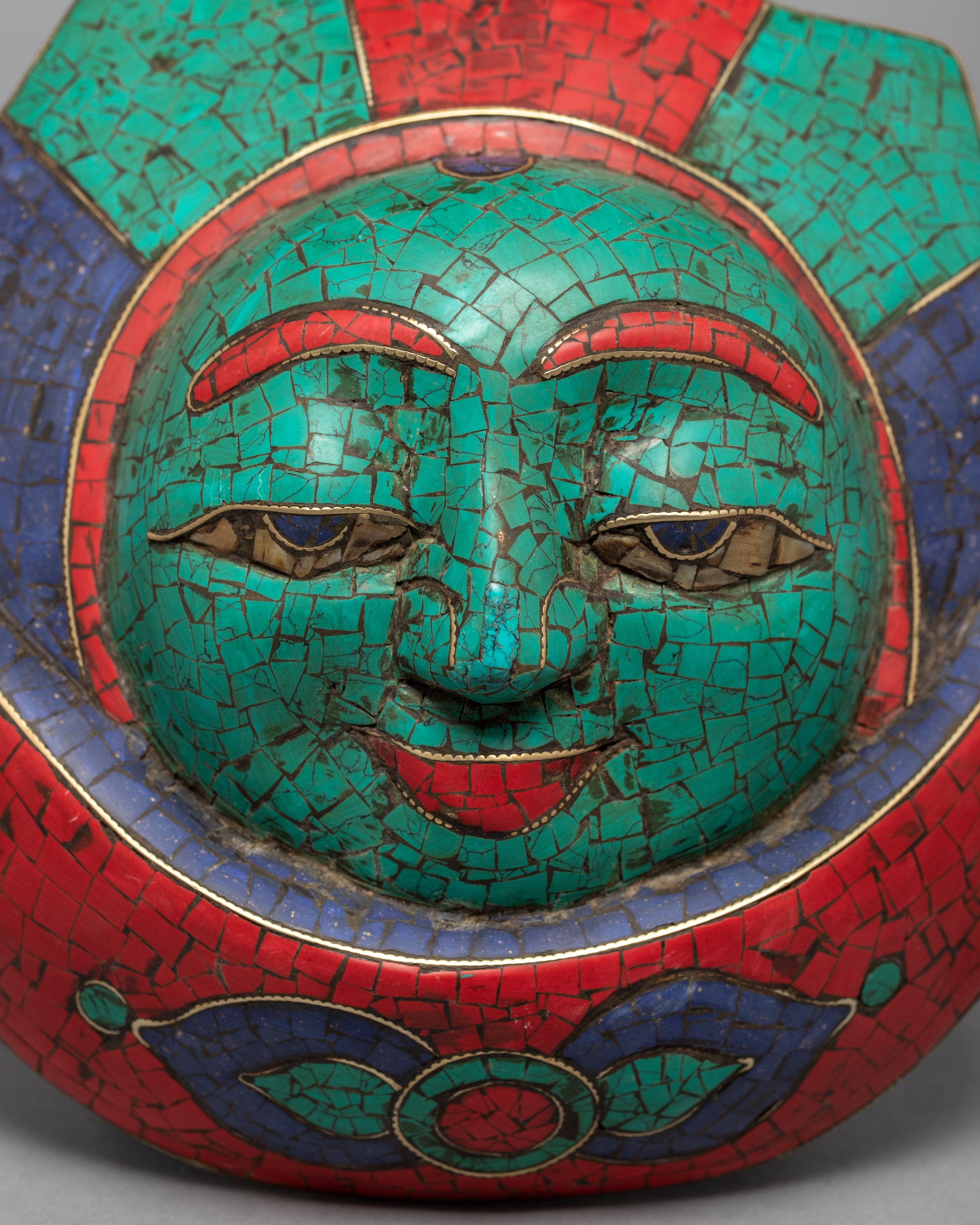 Sun Moon Mask  | Handcrafted Mask For the Decor