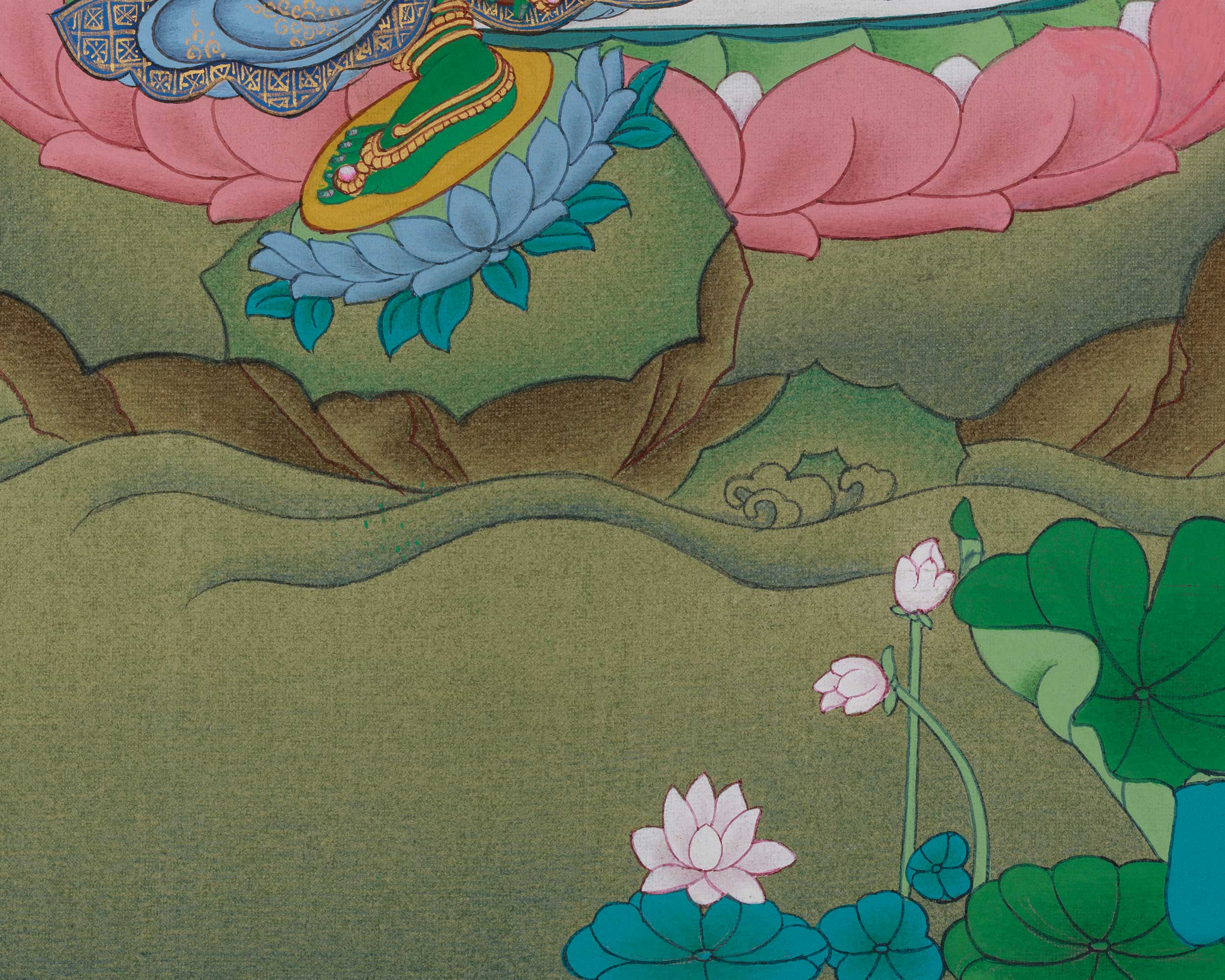 Tibetan Thangka of Shyama Tara | Embodiment of Compassion and Swift Aid | Green Tara