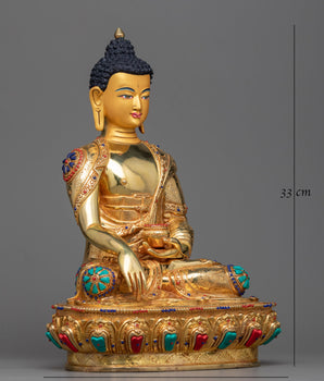 shakyamuni-buddha-gilt sculpture