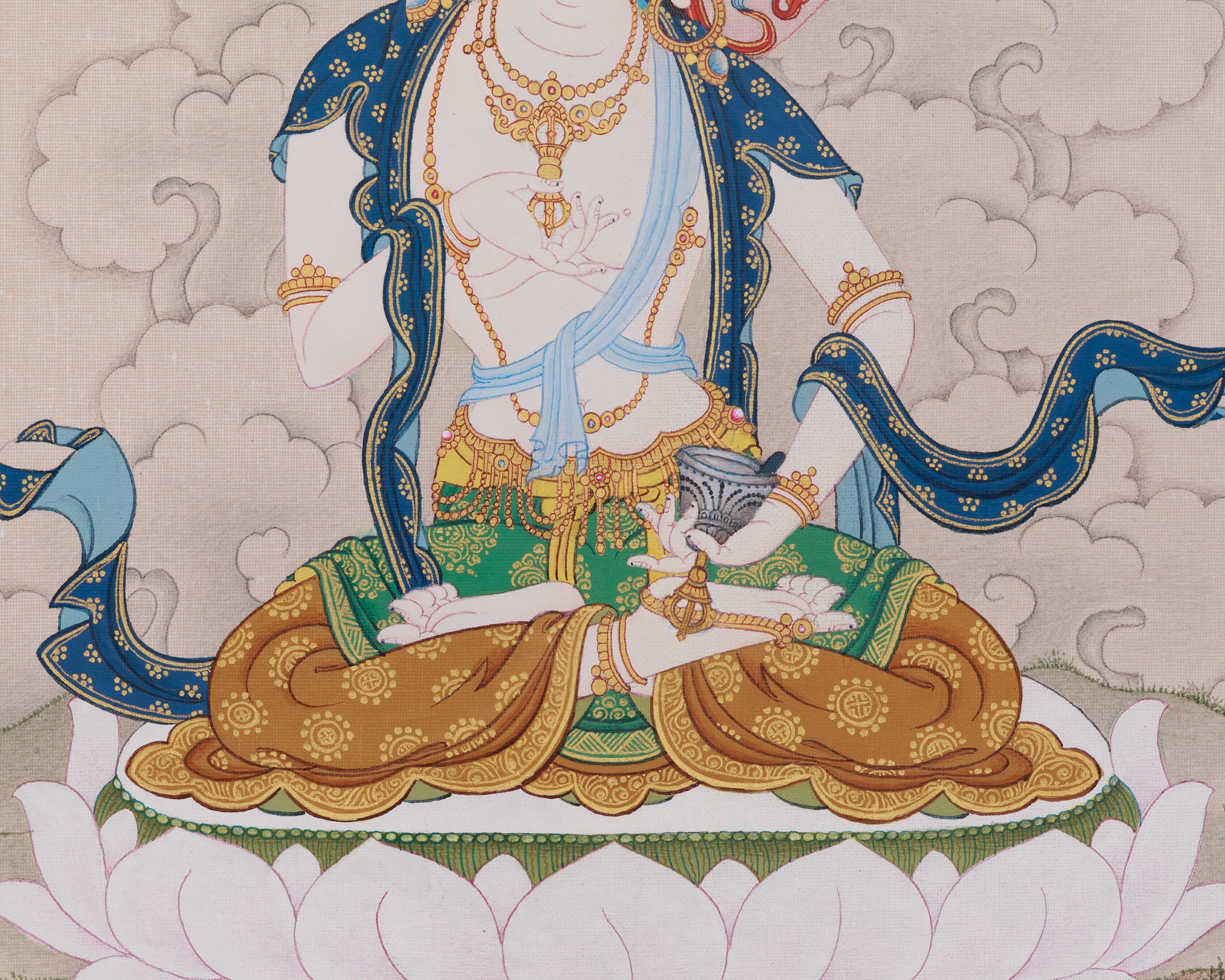 Vajrayana Vajrasattva Art | Purification, Clarity, and Spiritual Renewal