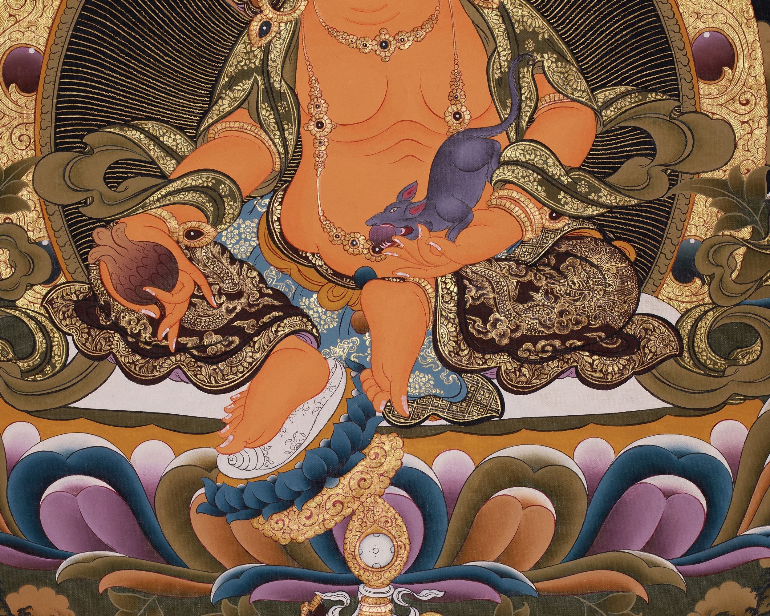 Wealth Deity Dzambhala Artwork |  The Wealth Deity of Tibetan Buddhism