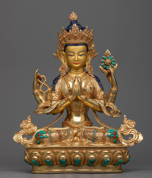 4 arm chenrezi-sculpture