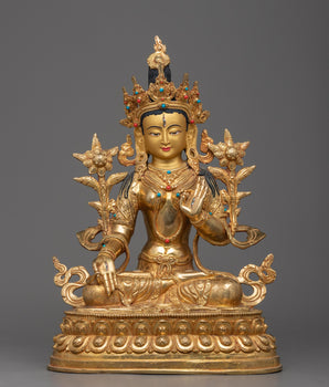White Tara 12.9 Inches Statue 