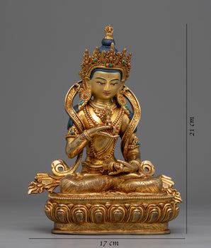 Vajrasattva Seated Statue for Meditation and Yoga | Traditional Tibetan Style Buddhist Statue