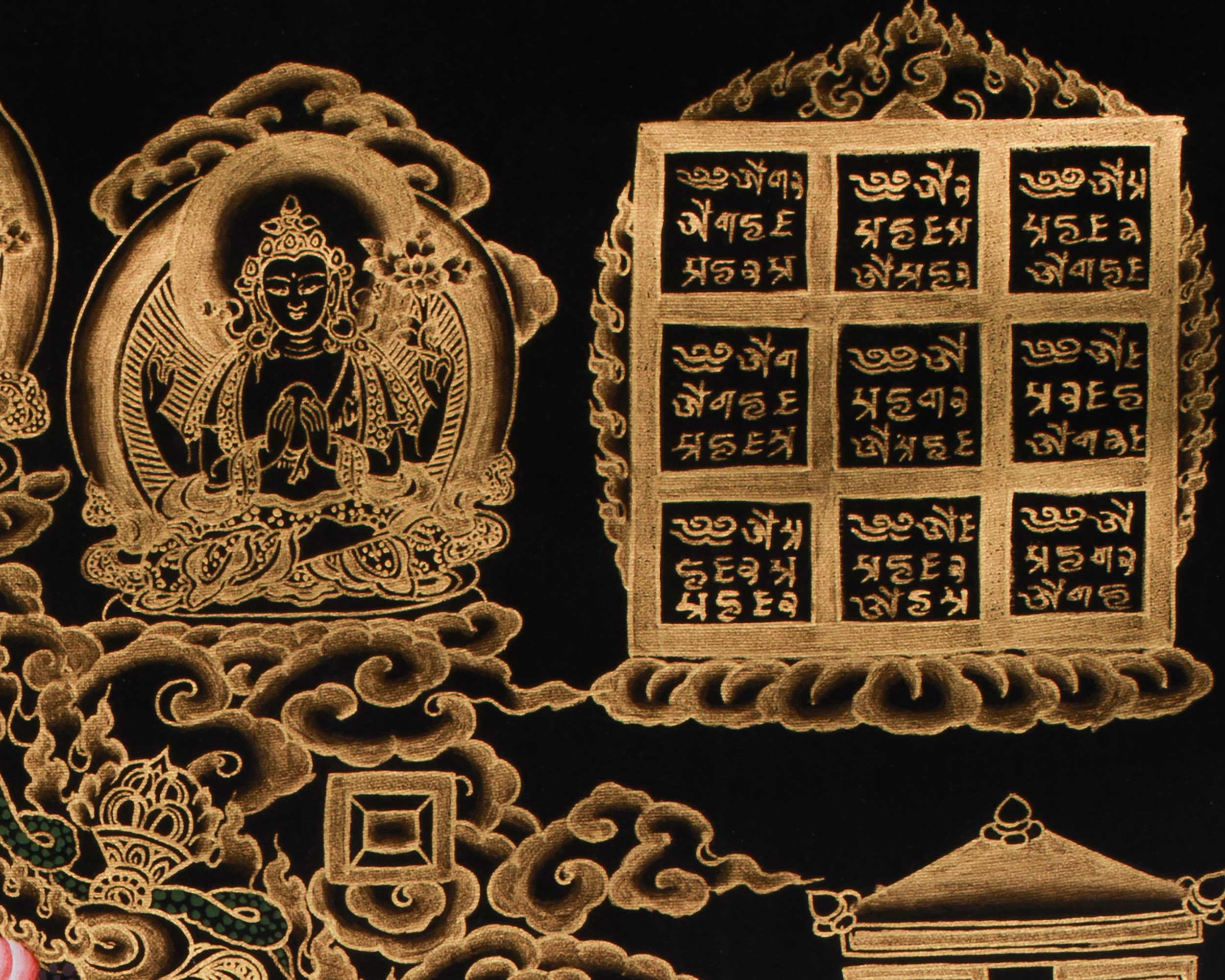 Astrological Chart Calendar Thangka | Tibetan Meditation and Cosmic Guidance Artwork