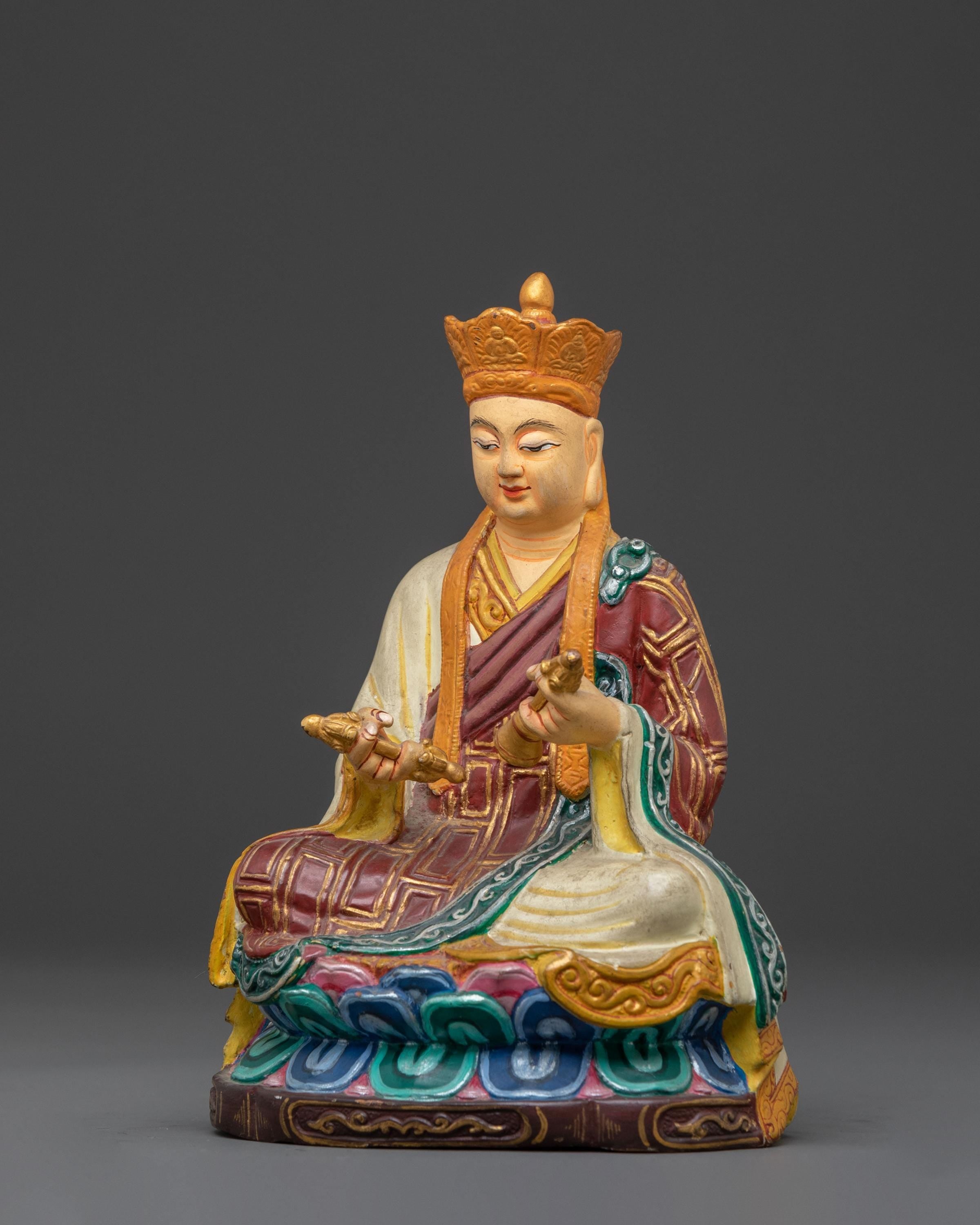 Traditional Karmapa Statue | Sacred Tibetan Buddhist Artwork
