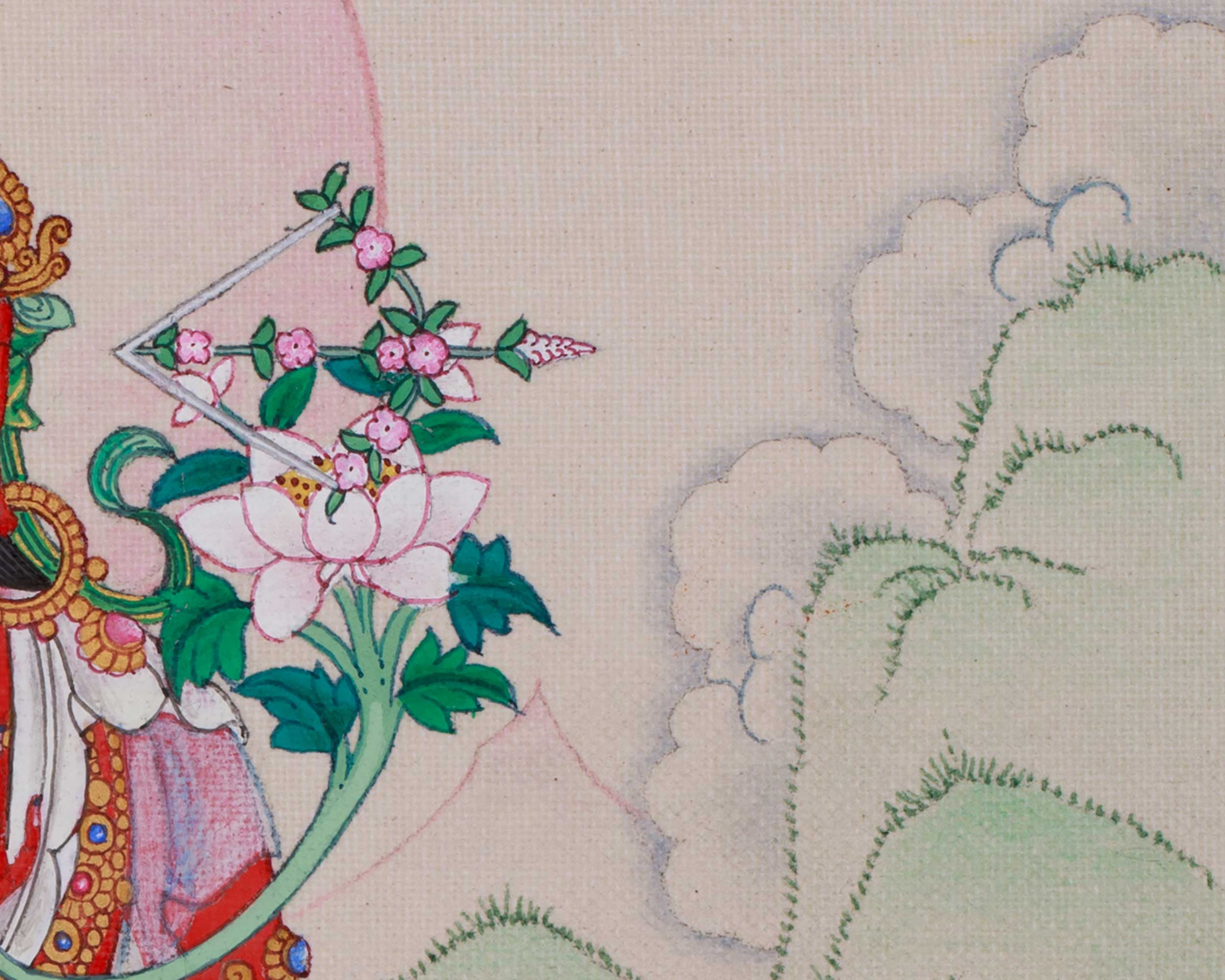 Traditional Red Tara Thangka | Goddess of Magnetizing Energy | Spiritual Awakening