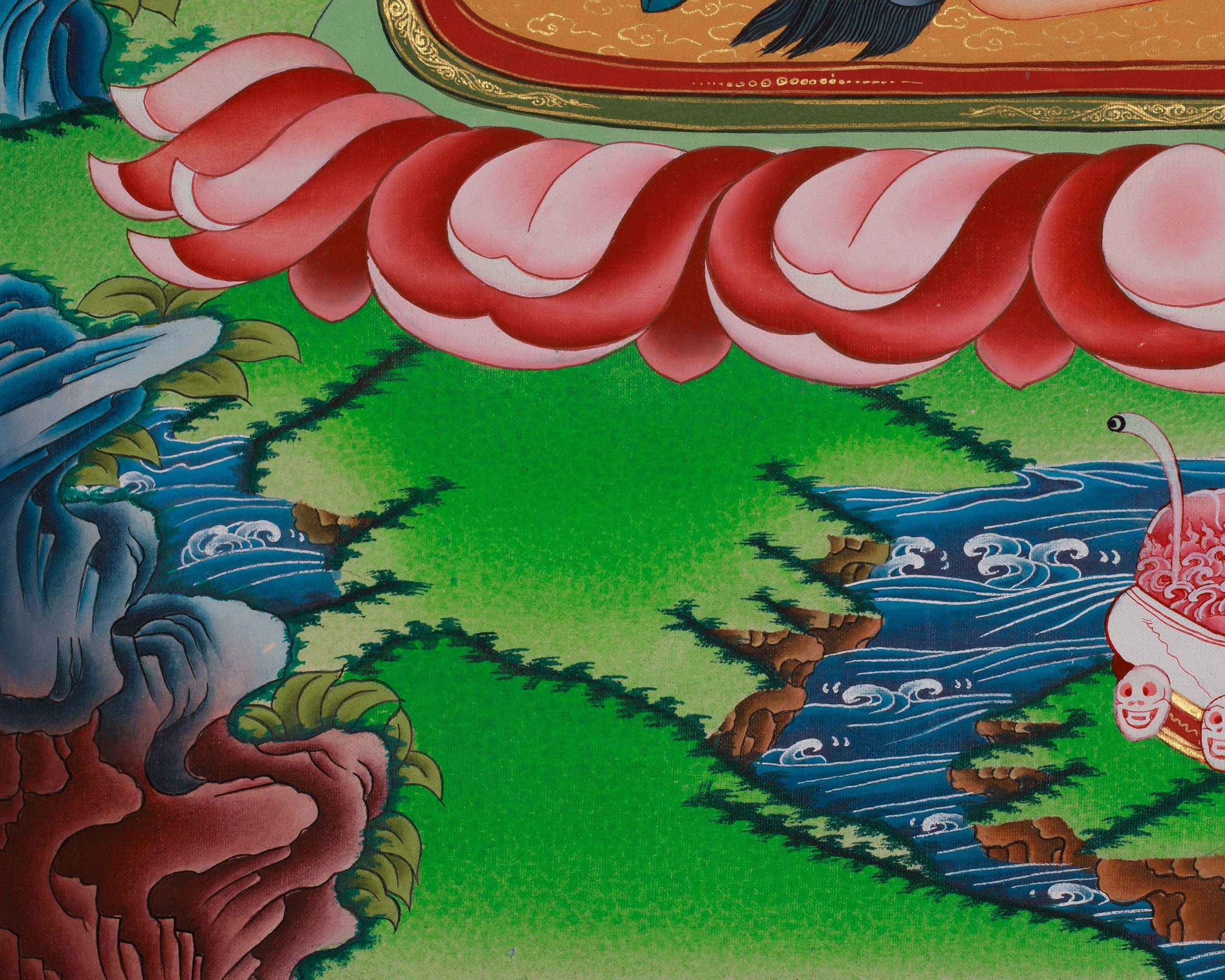 Yama Dharmaraja Thangka | Tibetan Buddhist Wrathful Deity Art
