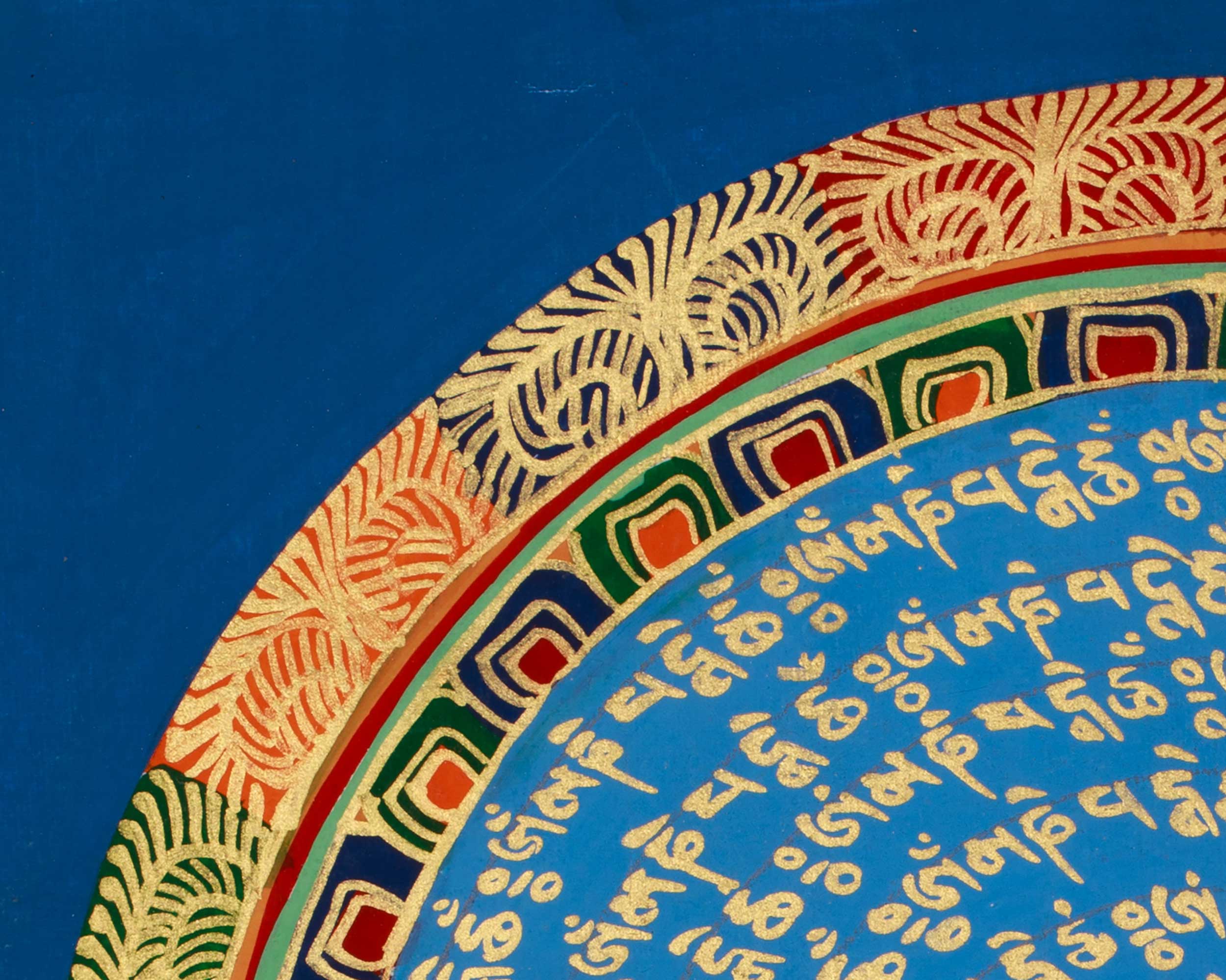 Buddhist Mantra Mandala Art | Symbolized Meditation, Focus, and Spiritual Energy