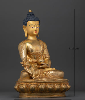 24K Gold Gilded Medicine Buddha