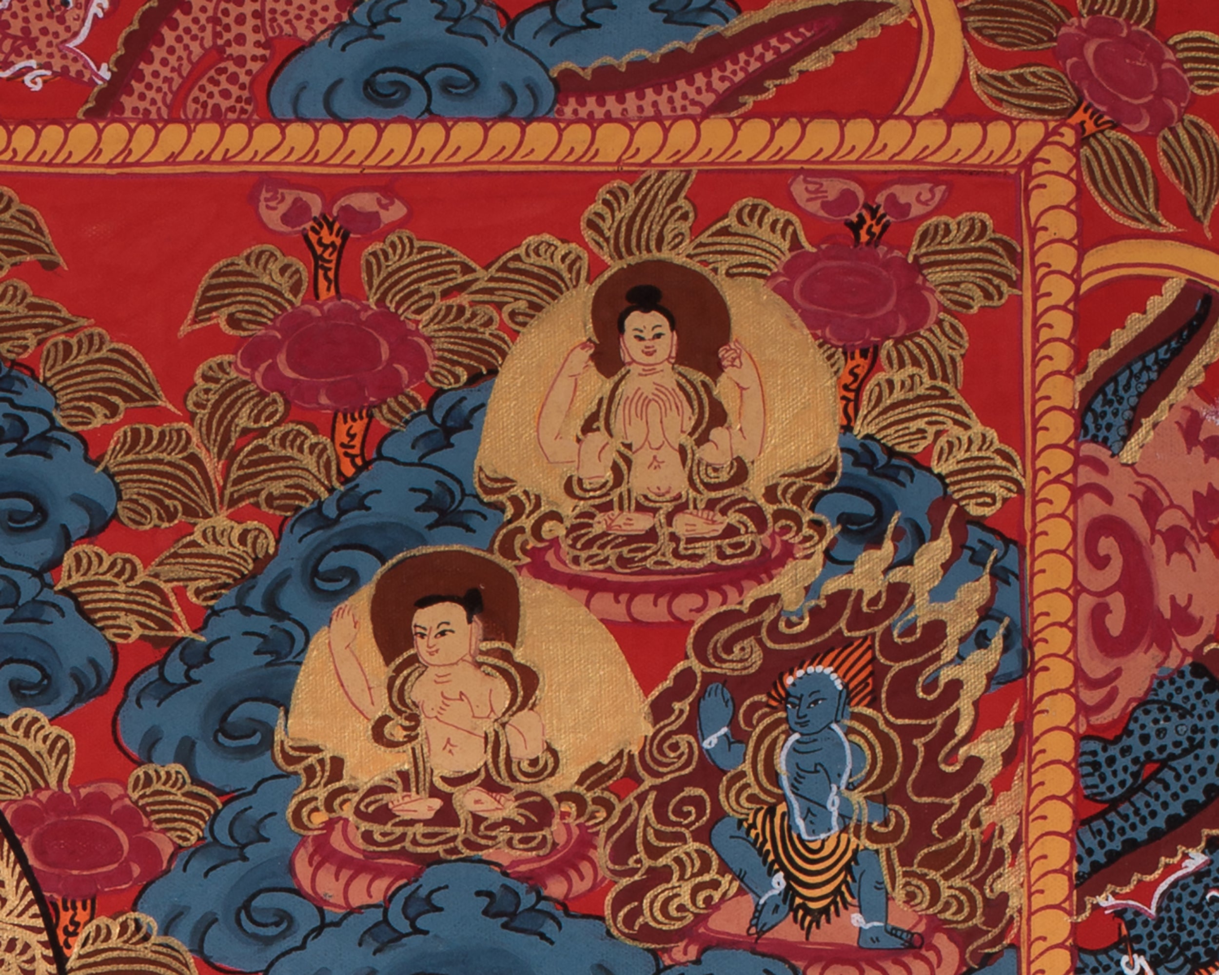 Triple Mandala of Buddha Art | A Sacred Himalayan Artwork of Enlightened Wisdom