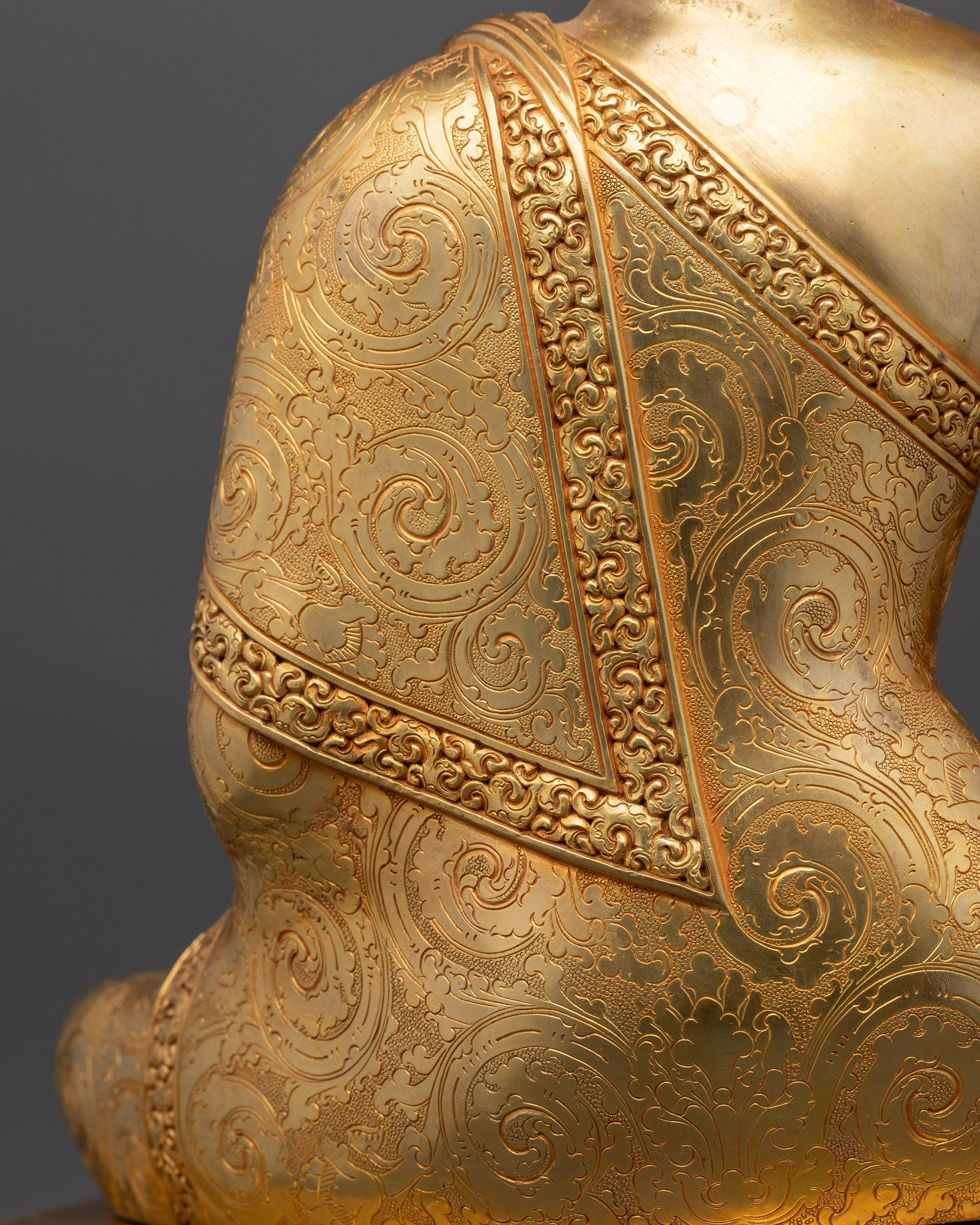 Spiritual Shakyamuni Buddha Statue | 24K Gold Gilded Copper