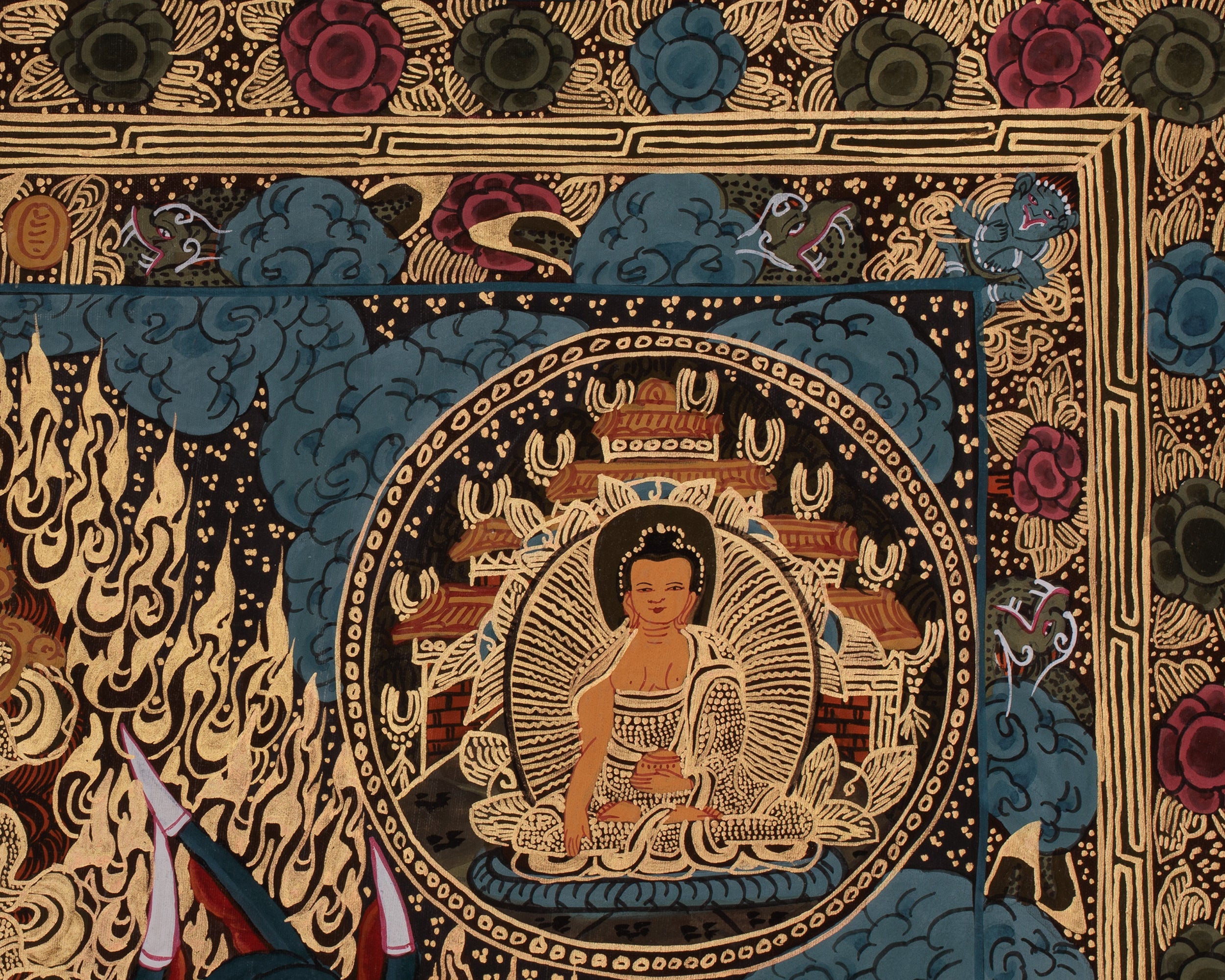 Wheel of Life Tibetan Thangka | Samsara and the Path to Enlightenment