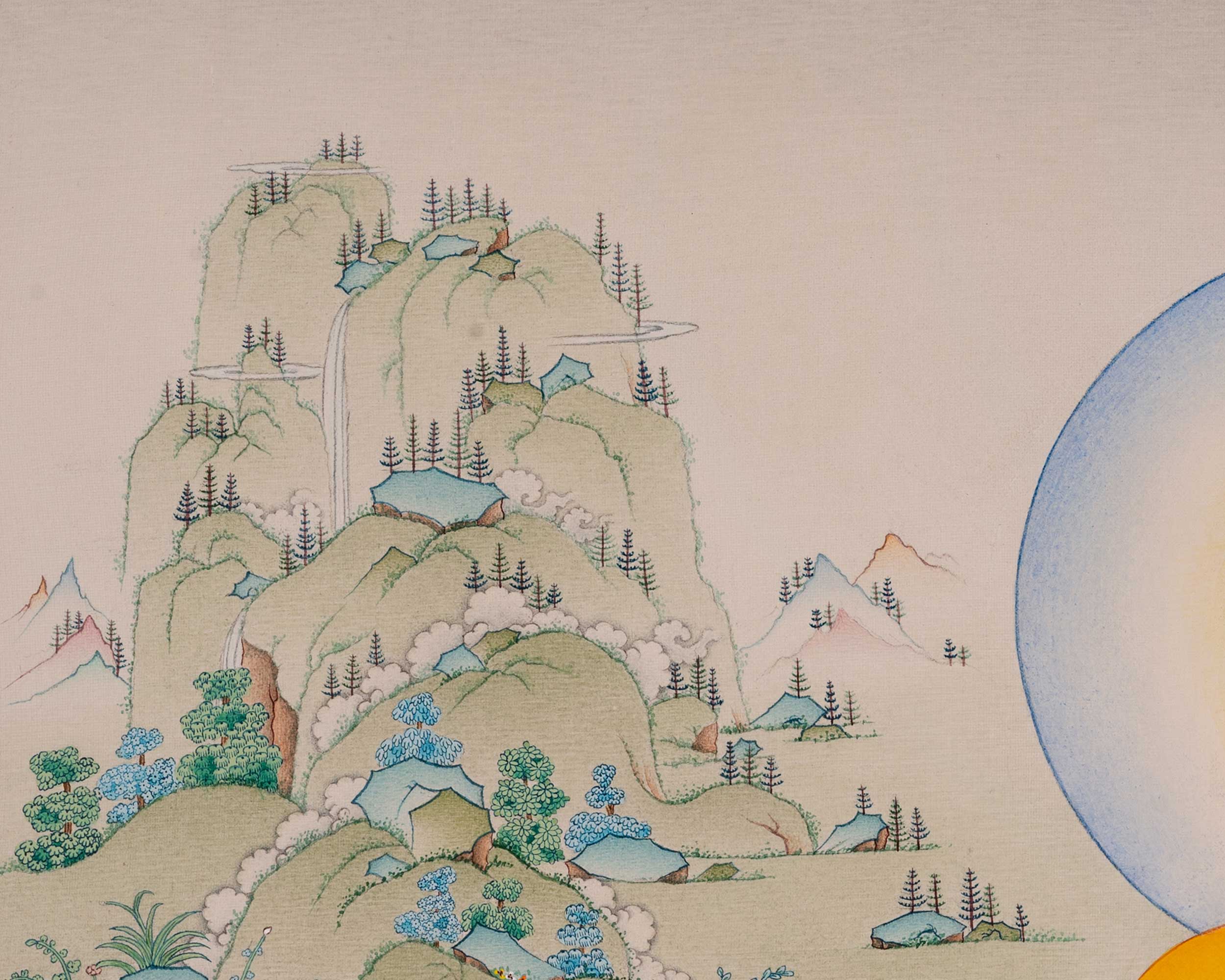 Siddhartha Gautama Digital Print Artwork | Buddha Shakyamuni on Canvas | Thangka Print for Spiritual Awakening