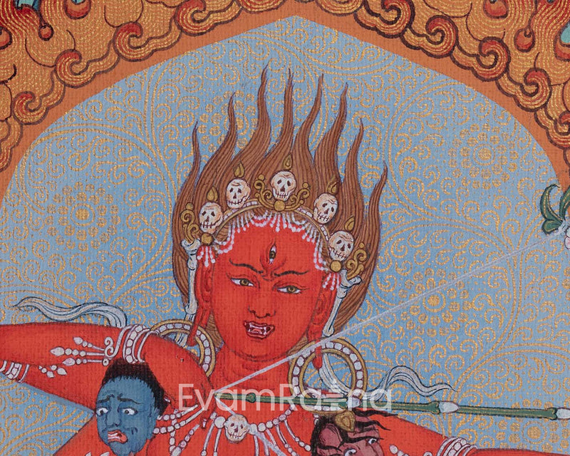 Kurukulla: Traditional Thangka Print | Stunning Kurukulla Wall Hanging |  Tibetan Buddhism