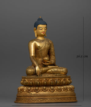 Shakyamuni Buddha Handcrafted Antique-Touch Statue | Symbol of Enlightenment