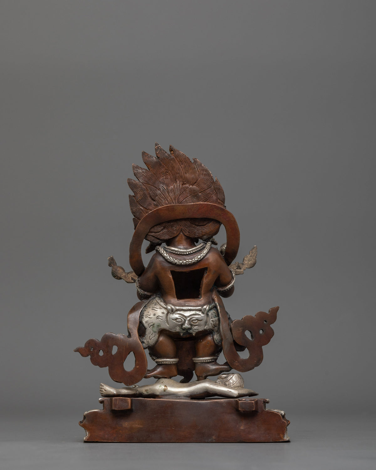 Hand-Carved Protector Deity Sakya Mahakala Statue | Sacred Mahakala