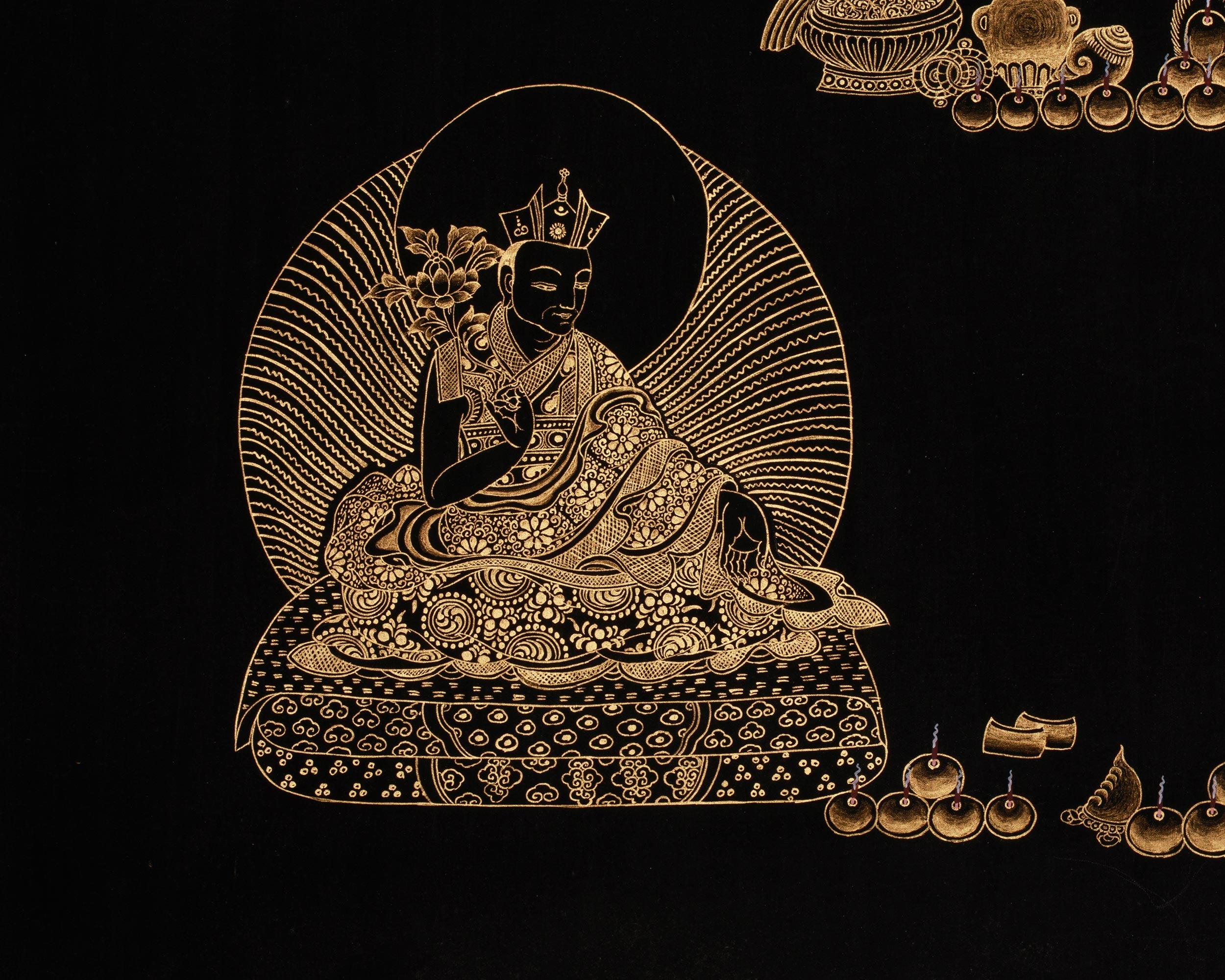 Traditional Thangka of Yuthok Yonten Gonpo | Master of Healing Wisdom