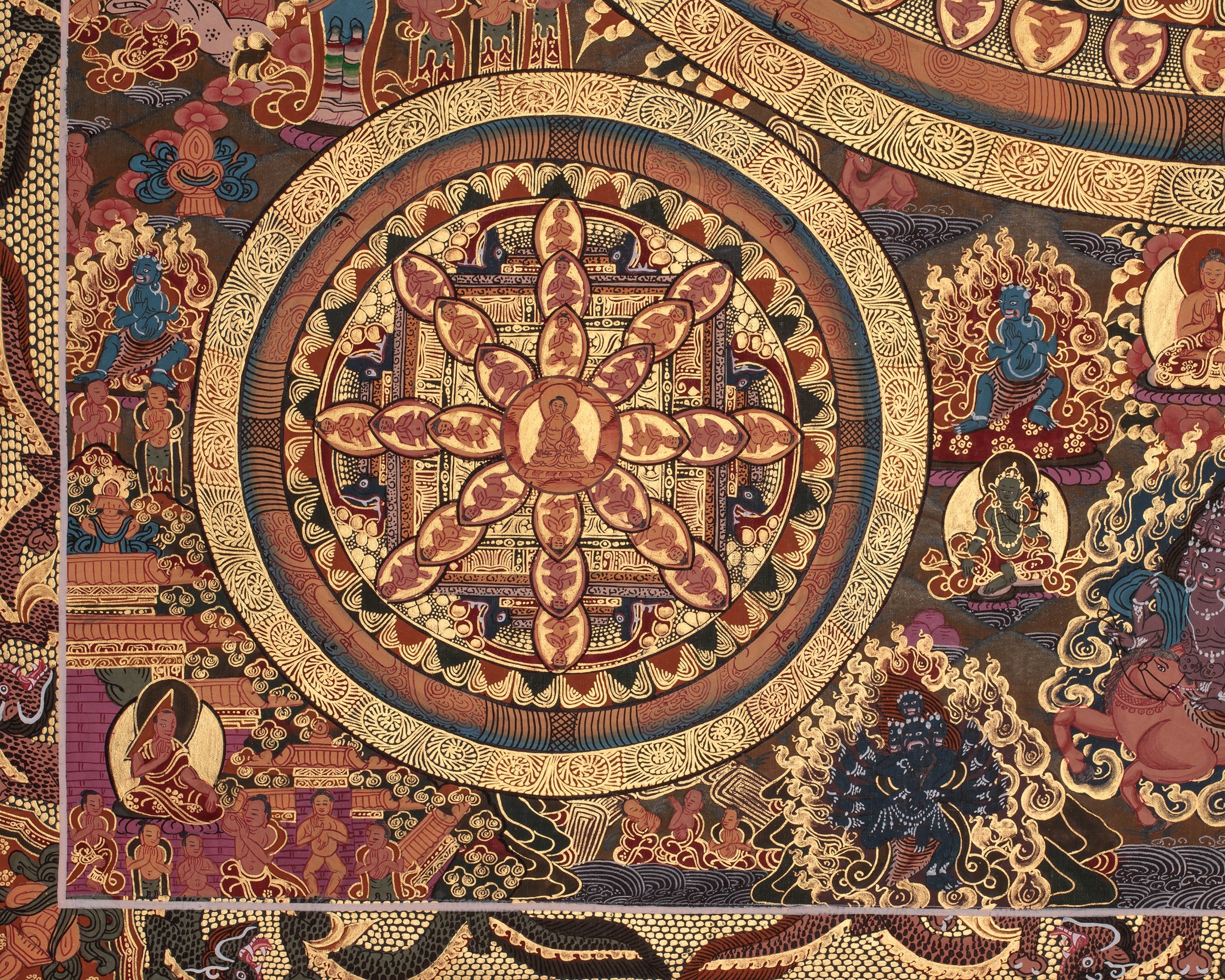 Buddha Mandala Himalayan Art | Sacred Thangka | Home Decor