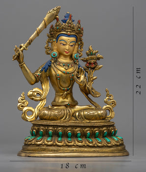 Unlock the Wisdom of the Bodhisattva of Wisdom with This Exquisite Manjushre Statue