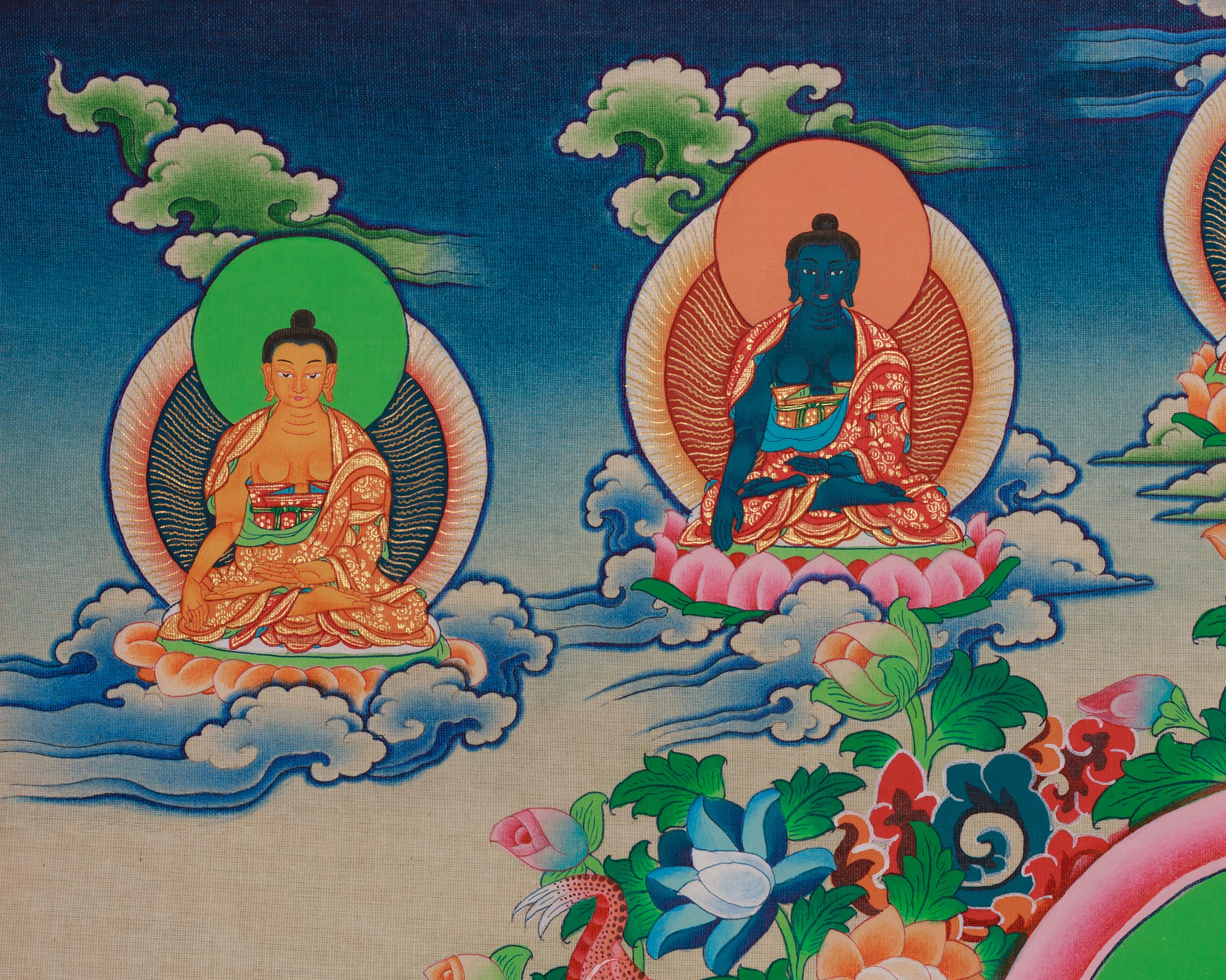 Himalayan Thangka of Amitabha Buddha | The Buddha of Infinite Light