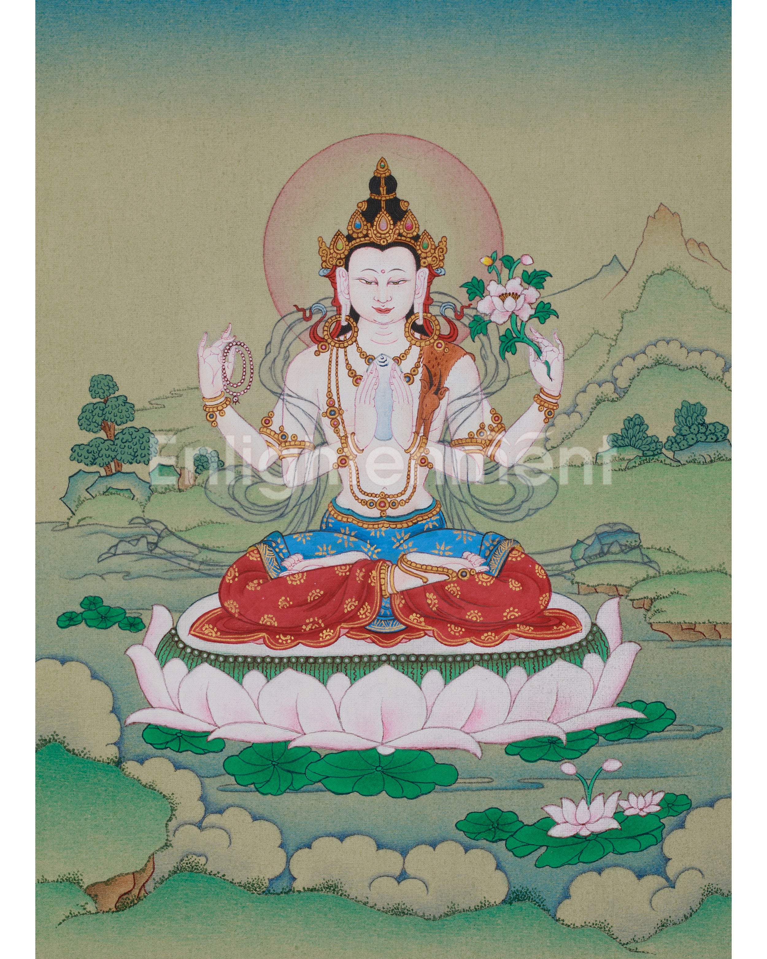 Chenrezig Devotional Thangka