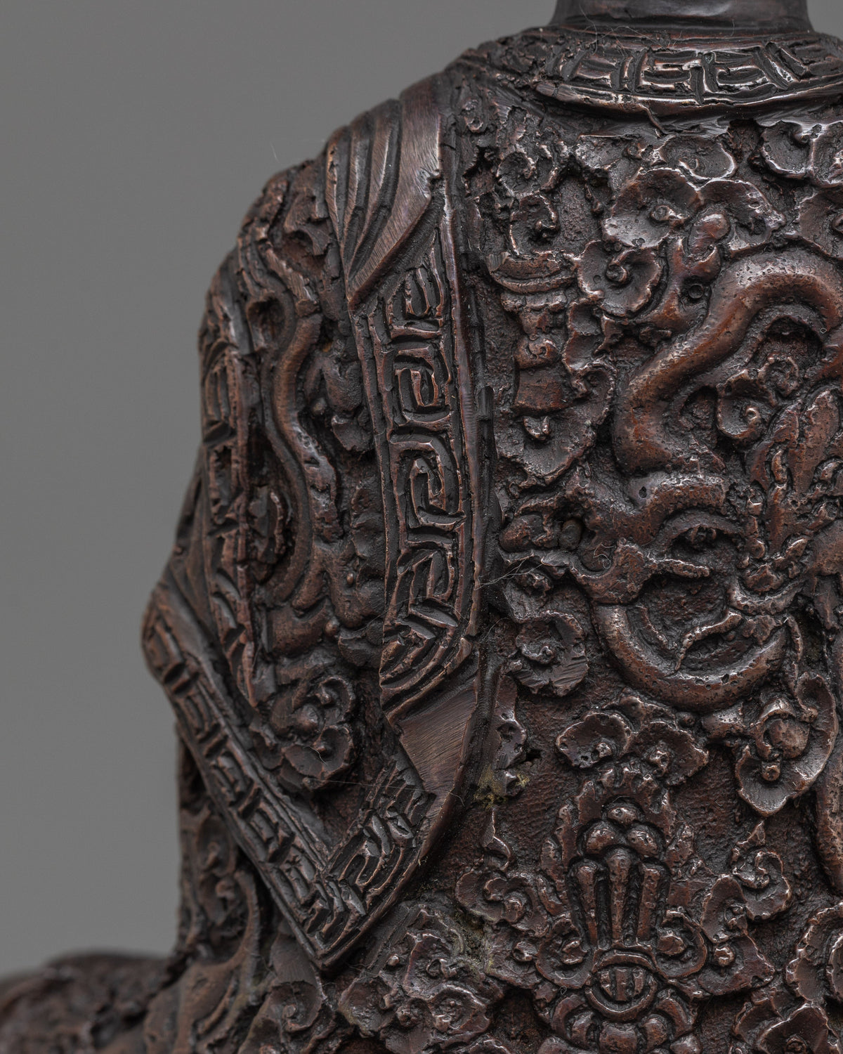 Holy Amitabha Oxidized Buddha Statue | Pure Land Buddhism Art