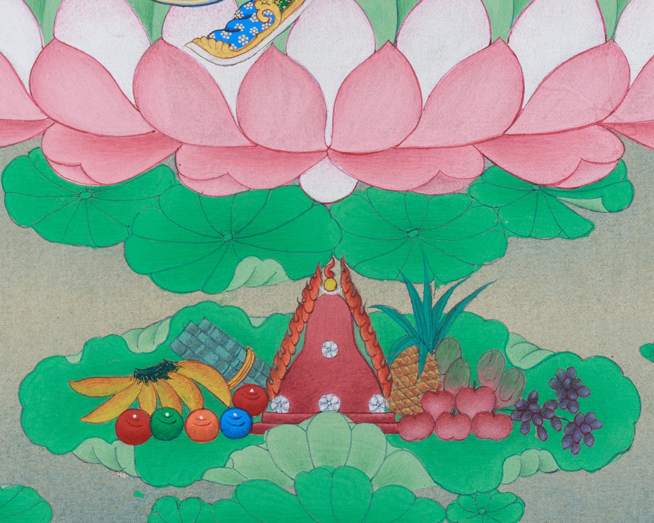 Sacred Guru Rinpoche with Consort - Mandarva and Yeshe Tsogyal