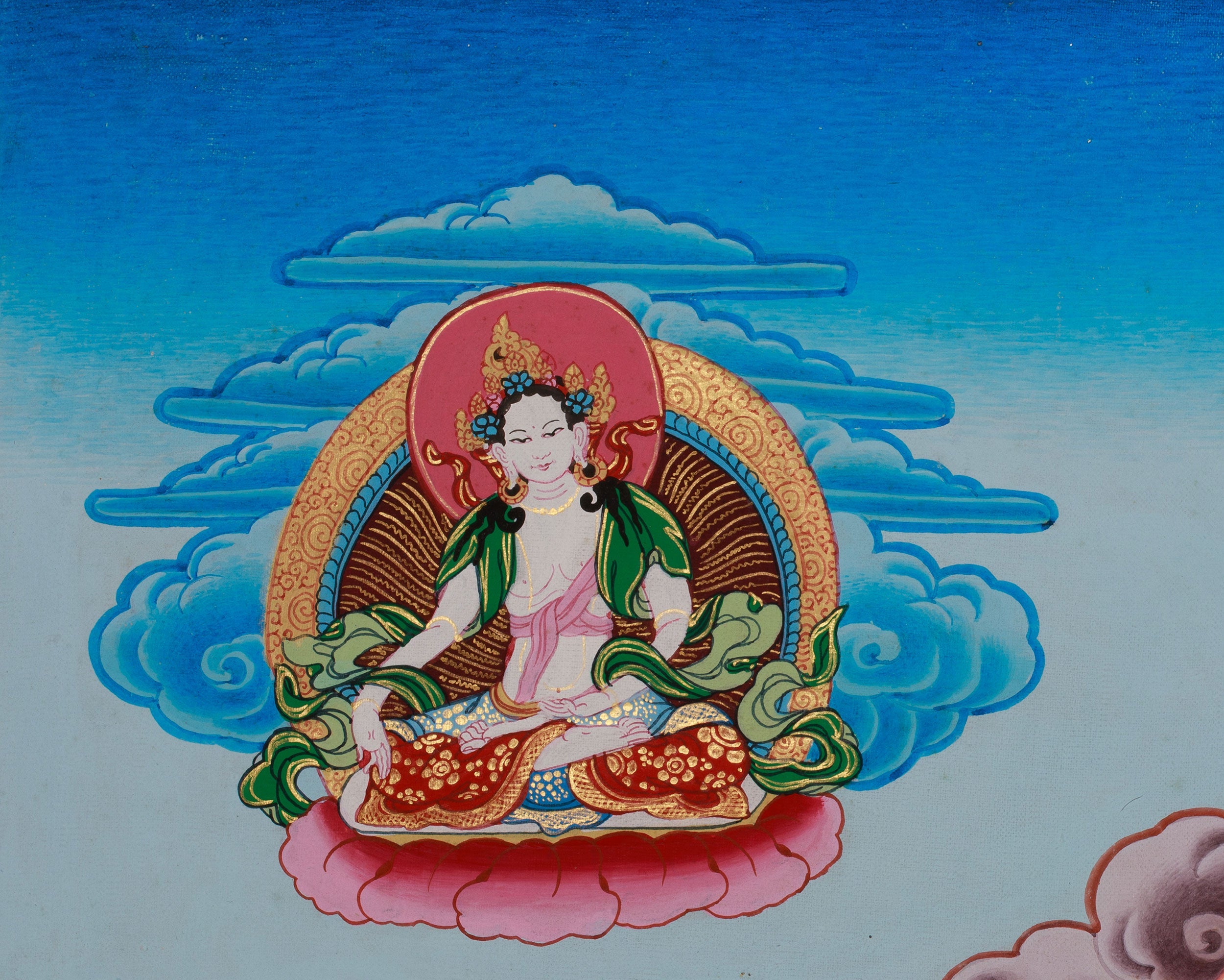 Buddhist Medicine Buddha Thangka | Bhaisajyaguru Artwork