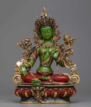 green-tara-colored-Sculpture