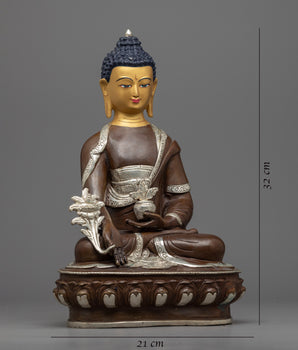 Medicine Buddha Statue | Oxidized Copper Buddhist Sculpture