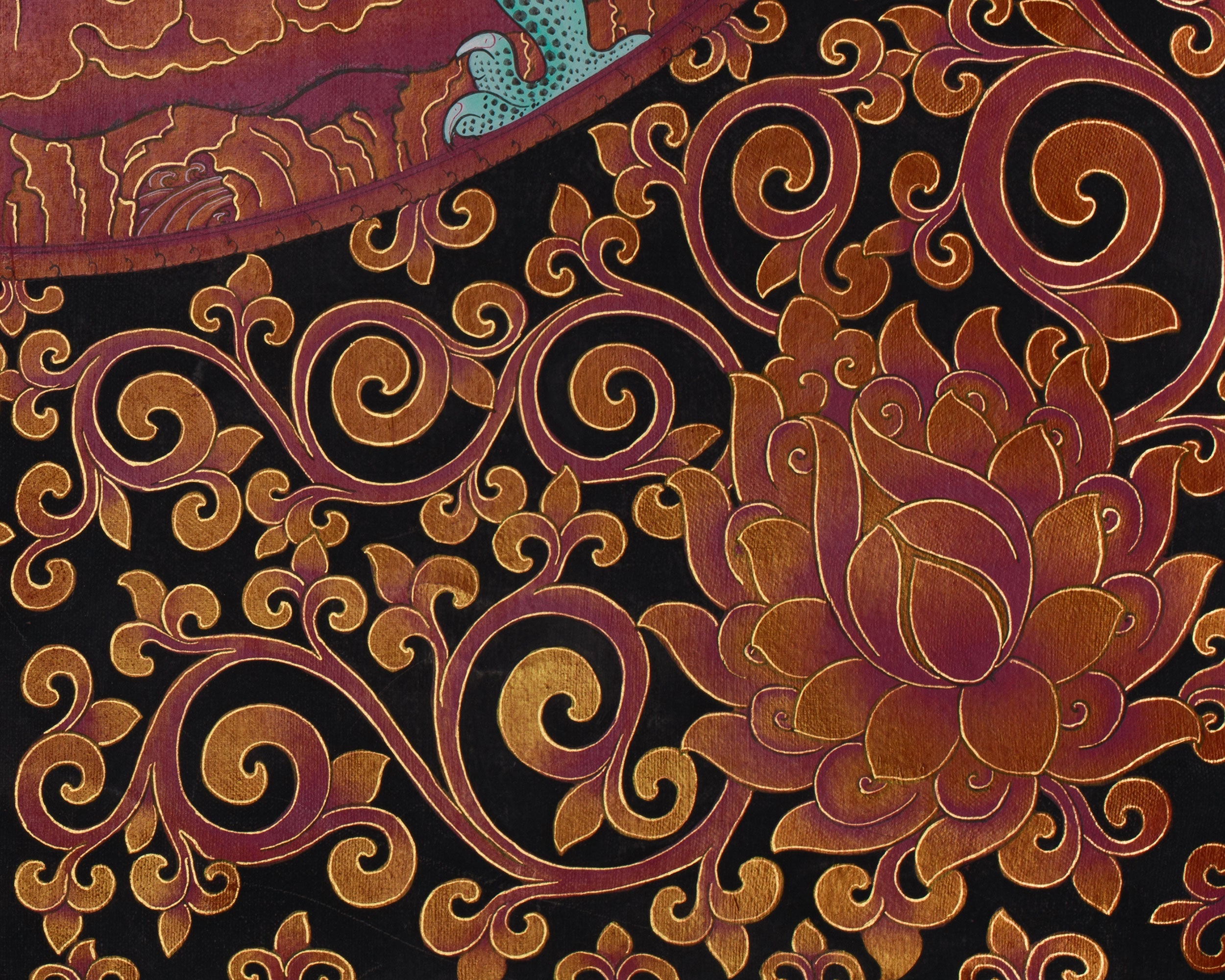 White Dzambhala Thangka | Deity of Wealth, Protection, and Spiritual Abundance