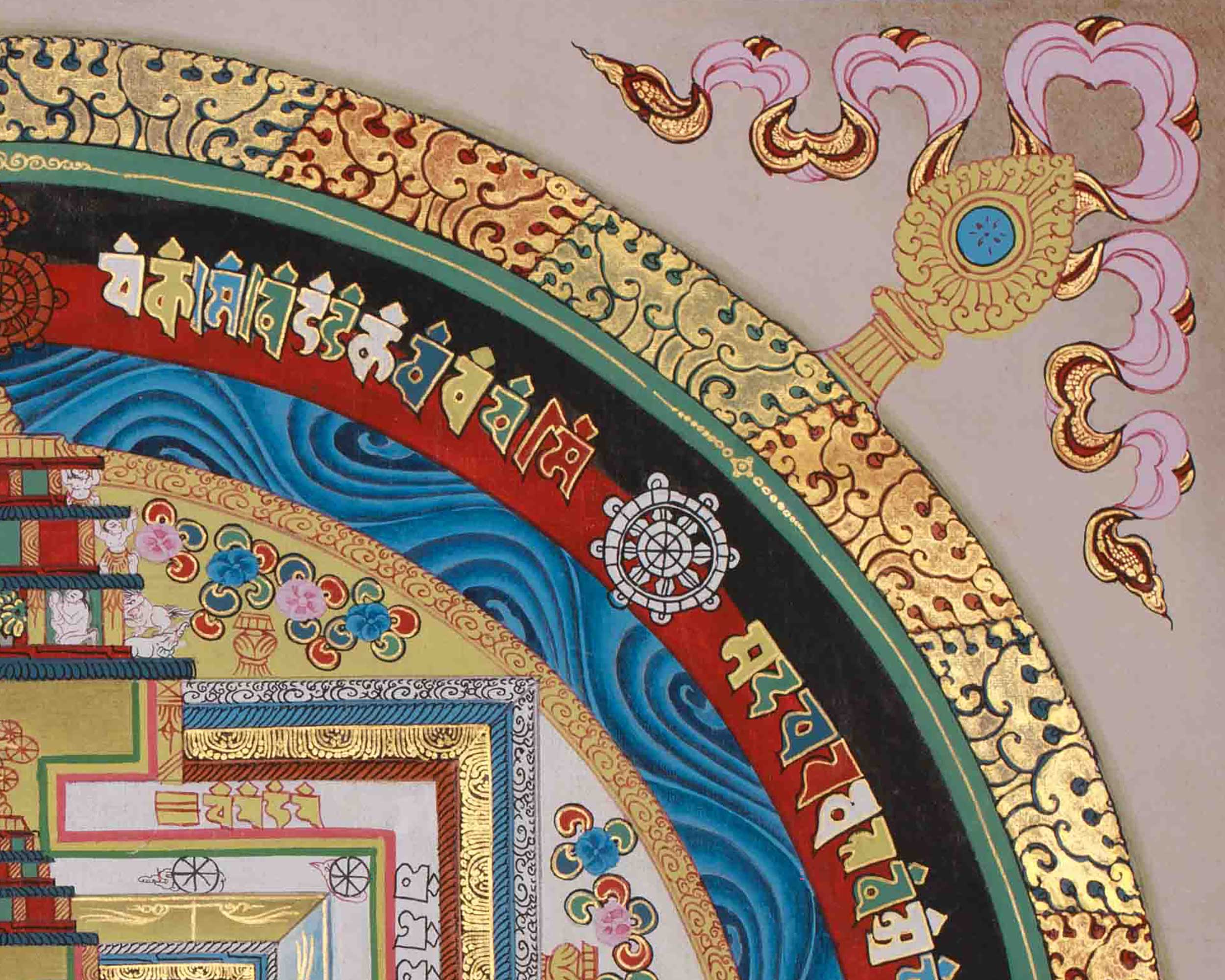 Kalachakra Mandala Wall Art | Peace, Focus, and Transformation Thangka Painting