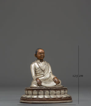 Tulku Urgyen Rinpoche | Silver Plated Oxidized Copper Statue