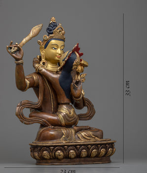 manjushri-with-consort-statue
