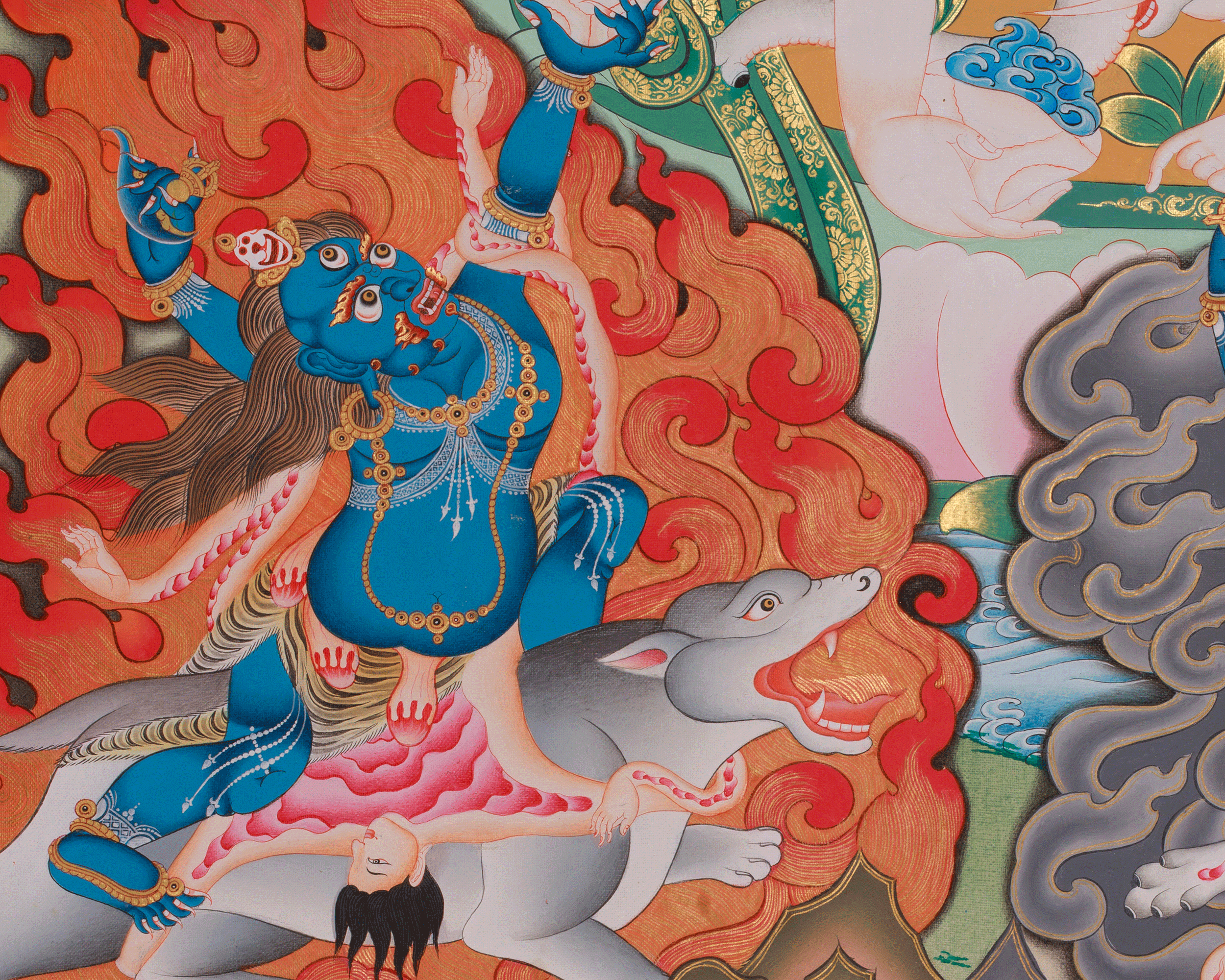 Six-Armed Mahakala Art | Wrathful Manifestation of Avalokiteshvara | Wrathful Deity