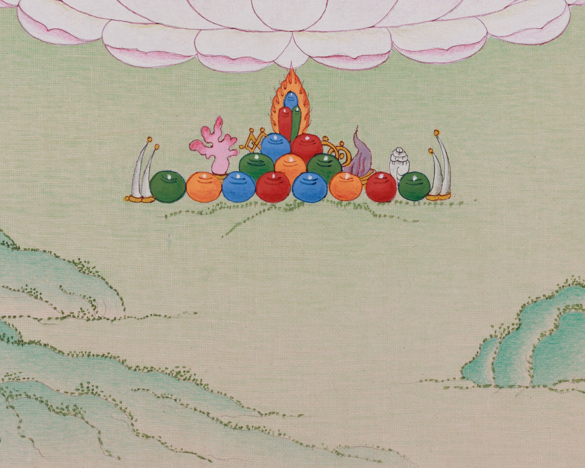 Compassionate Chenrezig Buddha Thangka | Four Armed Avalokiteshvara