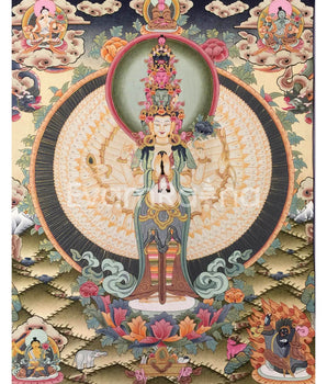 Chengrezig Thangka,Avalokitesvara