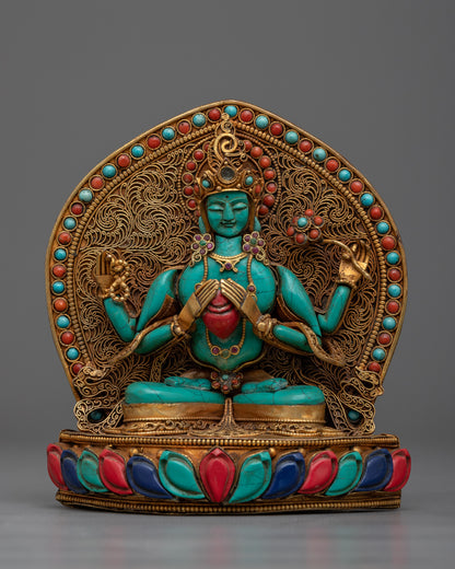 Radiant Chenrezig Statue