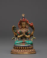 Handcrafted Tibetan Chenrezig Deity
